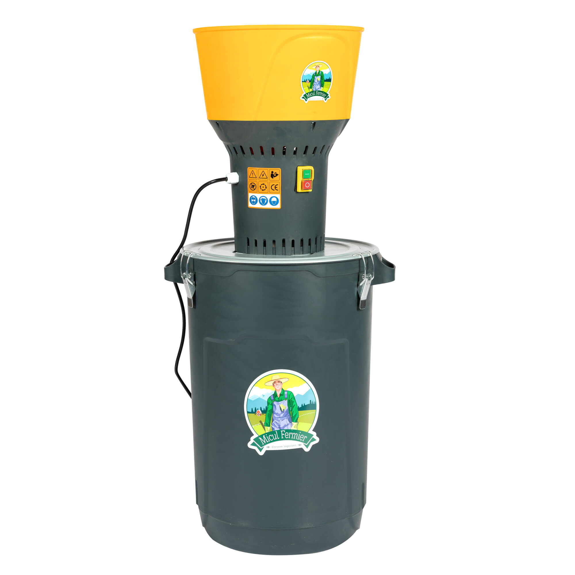Moara cereale electrica Micul Fermier, 1.3 kW, 19000 rpm, galeata plastic 60 L