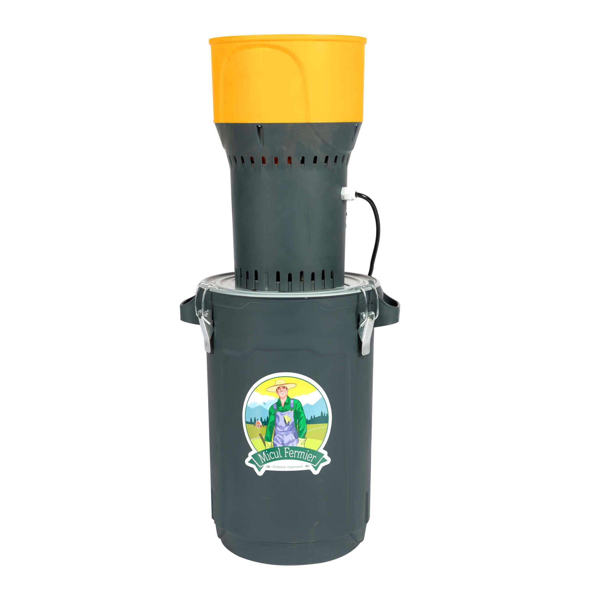 Moara cereale electrica Micul Fermier, 1 kW, 19000 rpm, galeata plastic 25 L