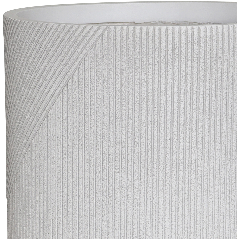Ghiveci flori VERVE, lut, D 30 cm, alb