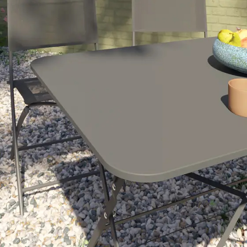 Scaun GOODHOME Saba 101537518, 84.5 x 50 x 46.5 cm, alumniu, gri