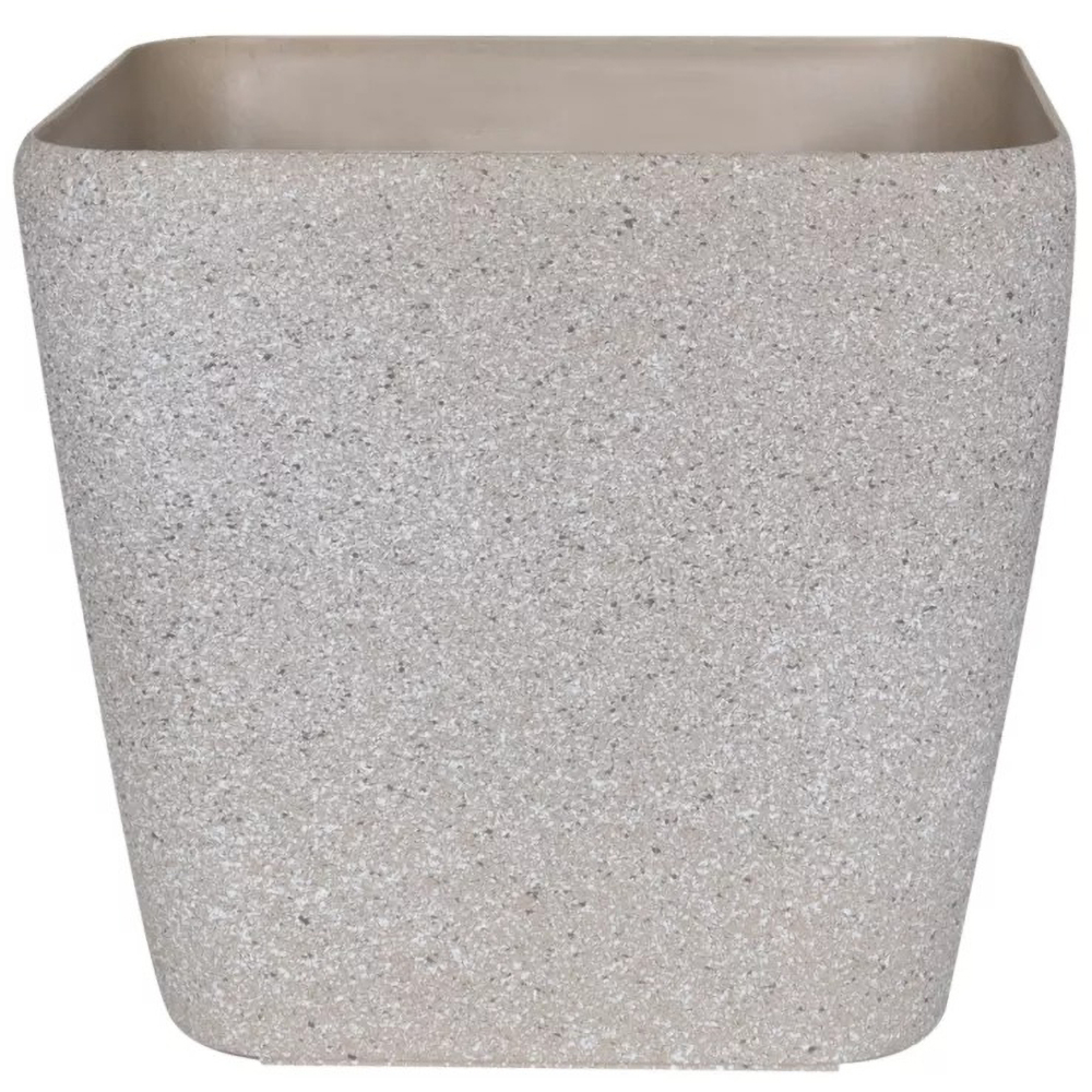 Ghiveci flori VERVE, plastic, D 28 cm, bej