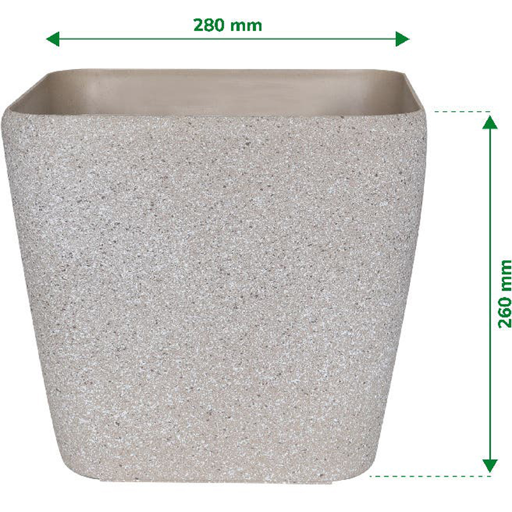 Ghiveci flori VERVE, plastic, D 28 cm, bej