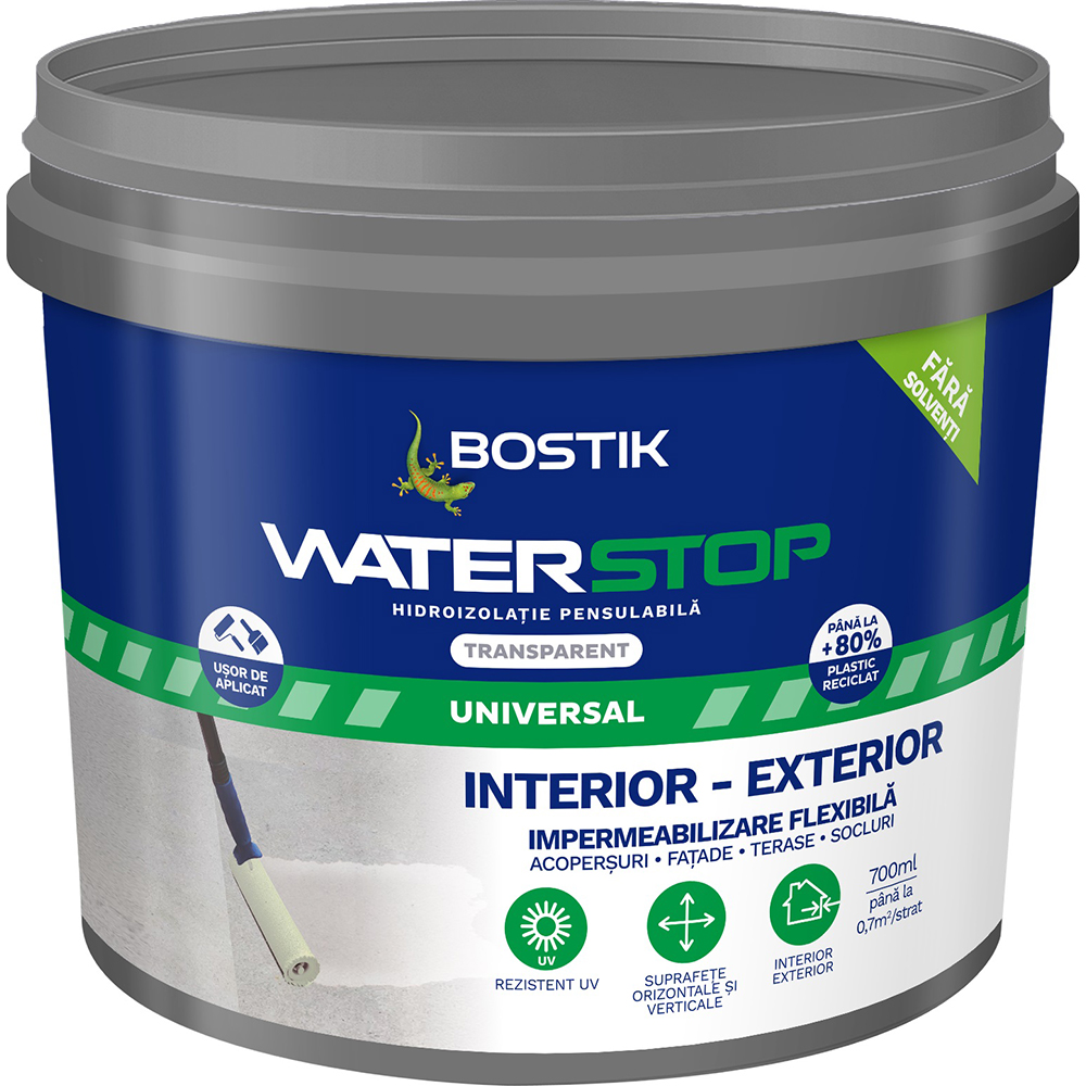 Membrana hidroizolanta Bostik Waterstop, transparent, 0.7 L