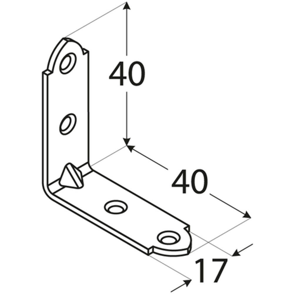 Coltar unghi ingust DMX , 40 x 40 x 1.5 mm, otel