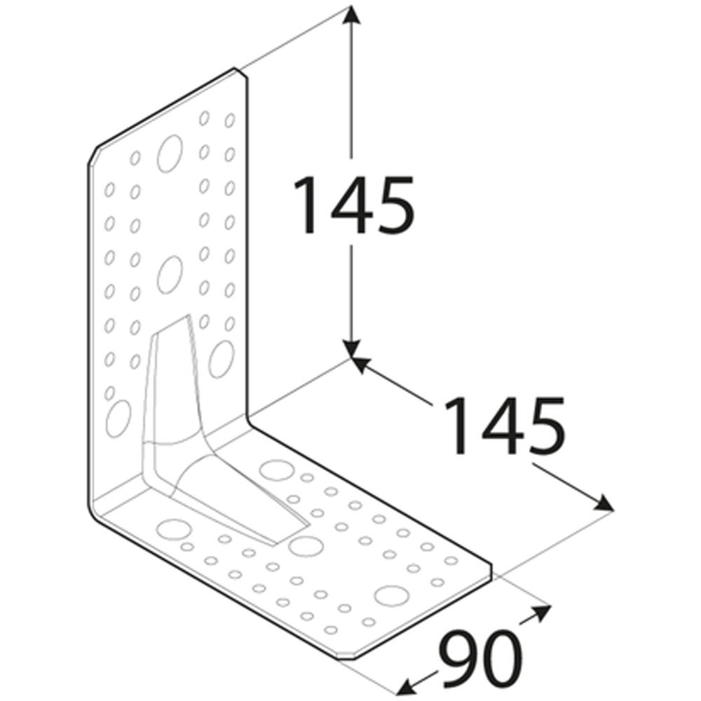 Coltar ranforsat DMX , 145 x 145 x 2.5 mm, otel