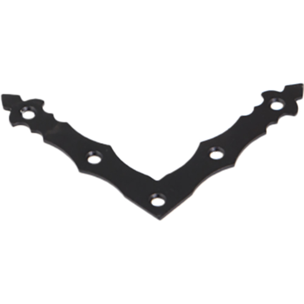 Coltar plat deco DMX, 100 x 100 x 15 x 2 mm, otel, negru