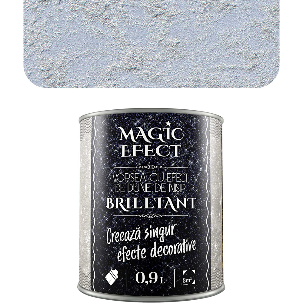 Vopsea cu efect de dune de nisip Magic Effect Brilliant C01, alb sidefat, 0.9L