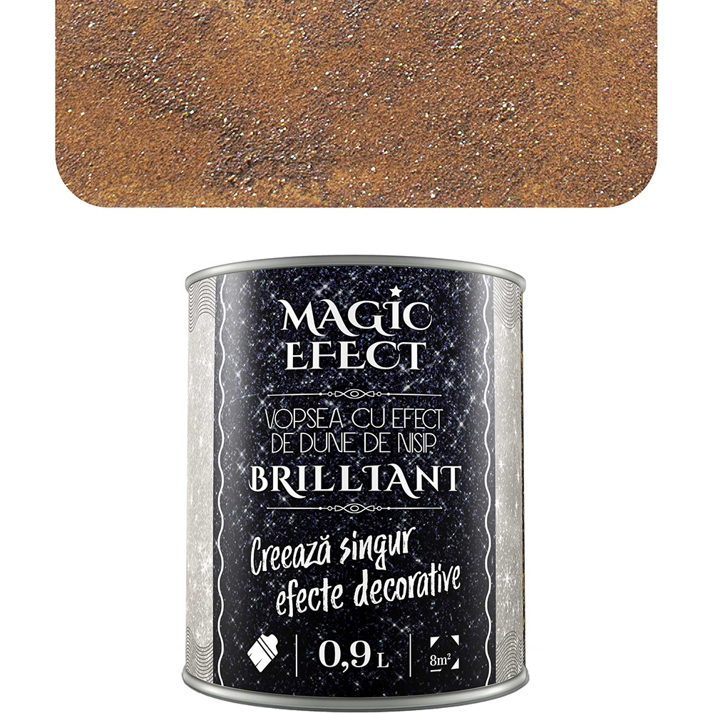 Vopsea cu efect de dune de nisip Magic Effect Brilliant C07, cupru, 0.9L