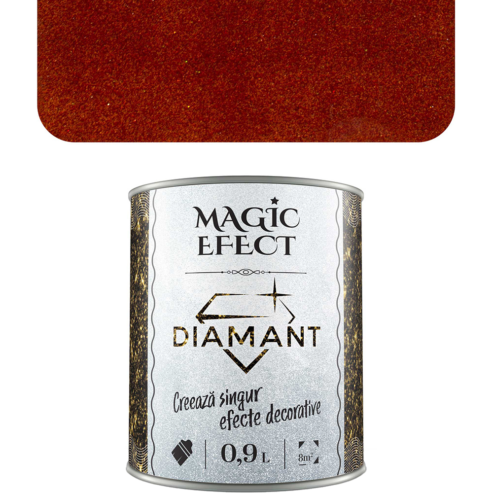 Vopsea cu efect de dune de nisip Magic Effect Diamant, rosu, 0.9L