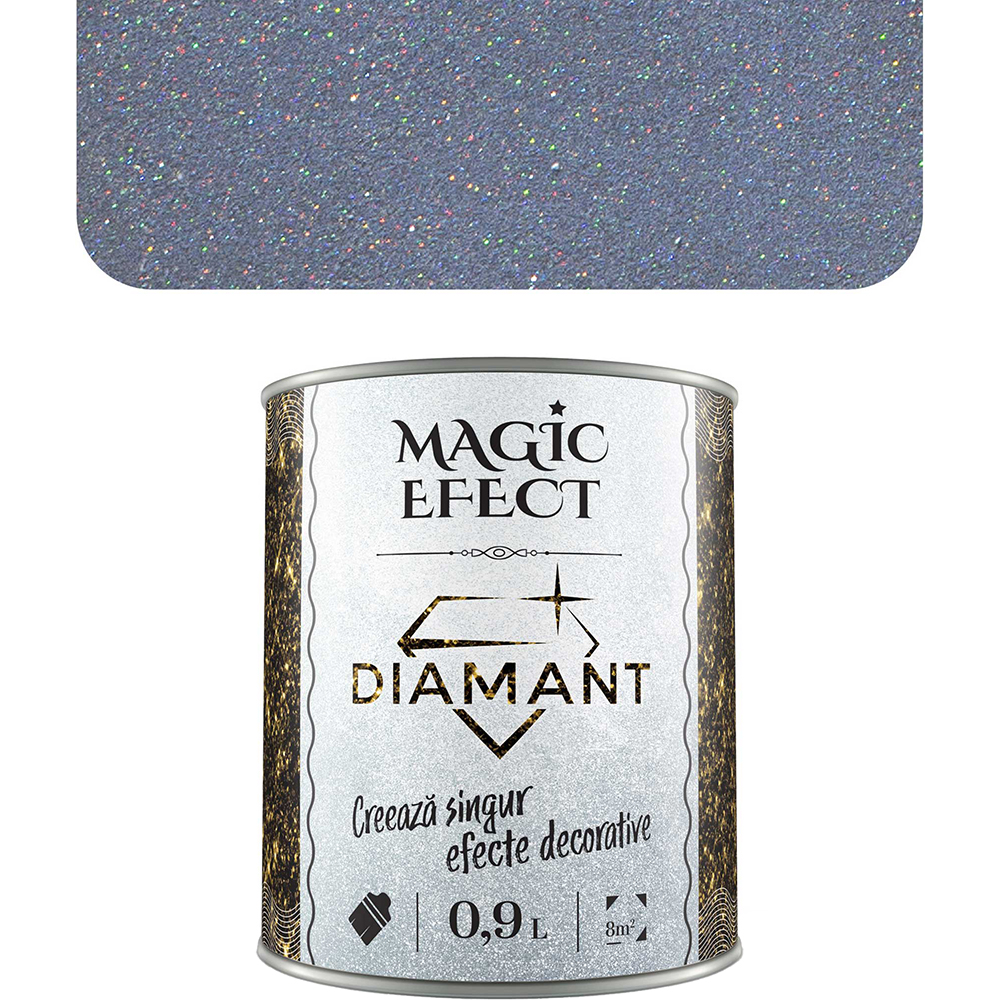 Vopsea cu efect de dune de nisip Magic Effect Diamant C01, argintiu, 0.9L