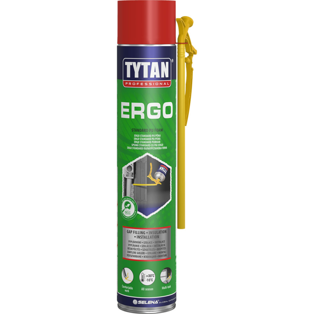 Spuma toate anotimpurile TYTAN PROFESSIONAL, aplicare pistol, galben, 750 ml