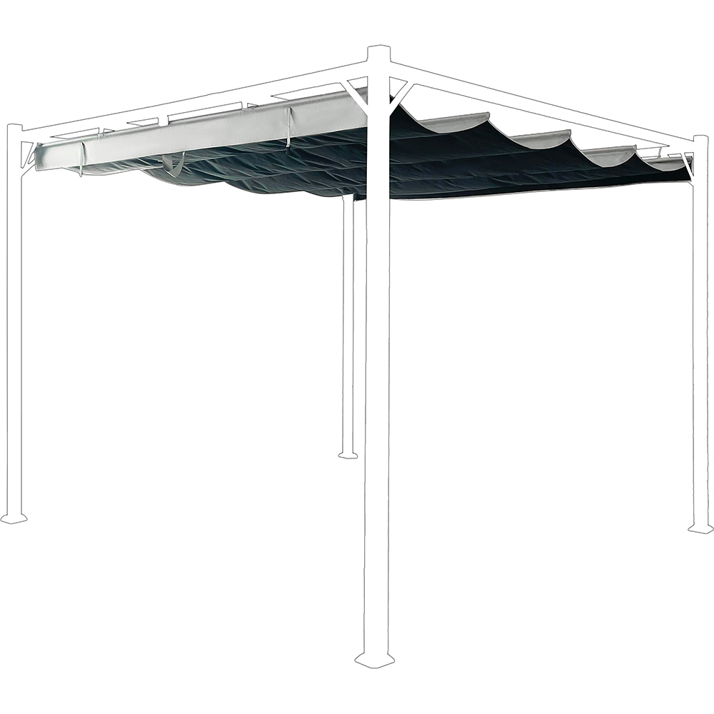Copertina pergola 3x3 m Locea, poliester, 271 x 277 cm, gri antracit
