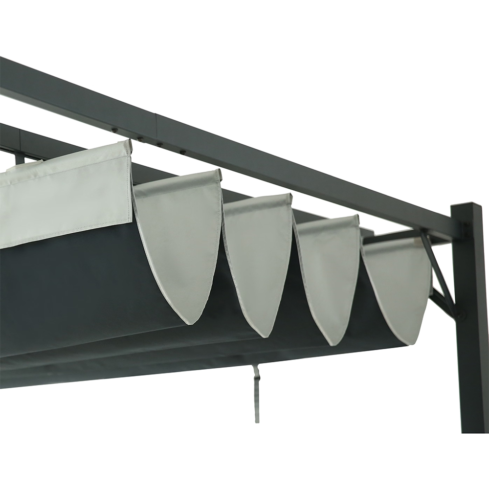 Copertina pergola 3x3 m Locea, poliester, 271 x 277 cm, gri antracit