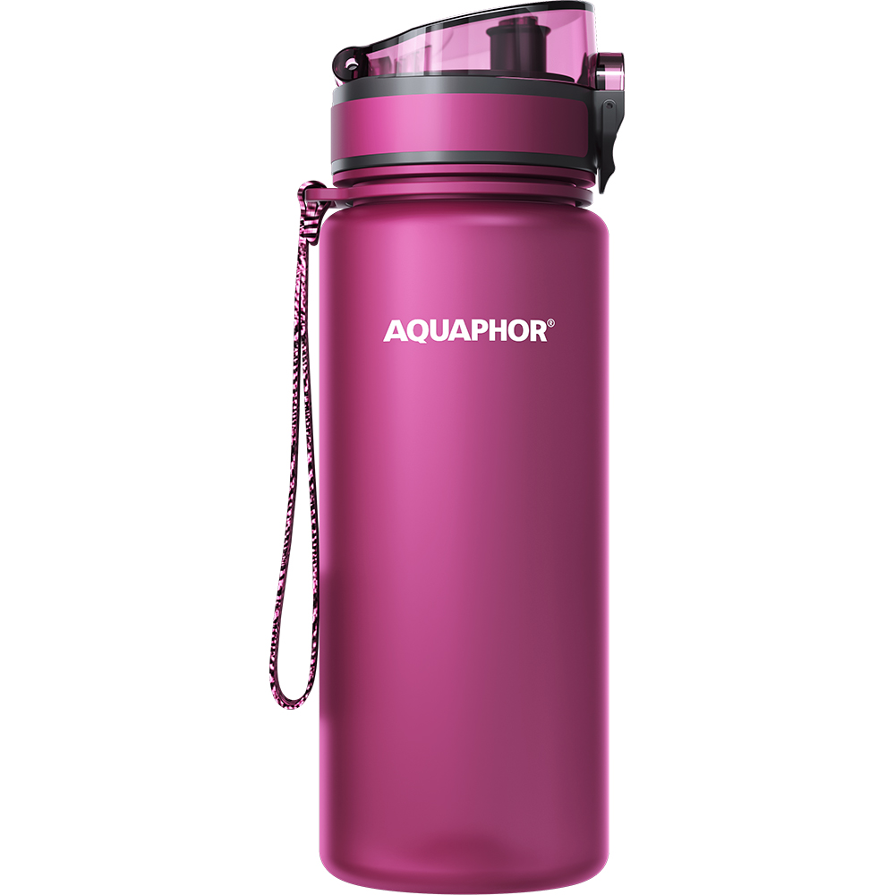 Sticluta filtranta AQUAPHOR, 650 ml, visiniu
