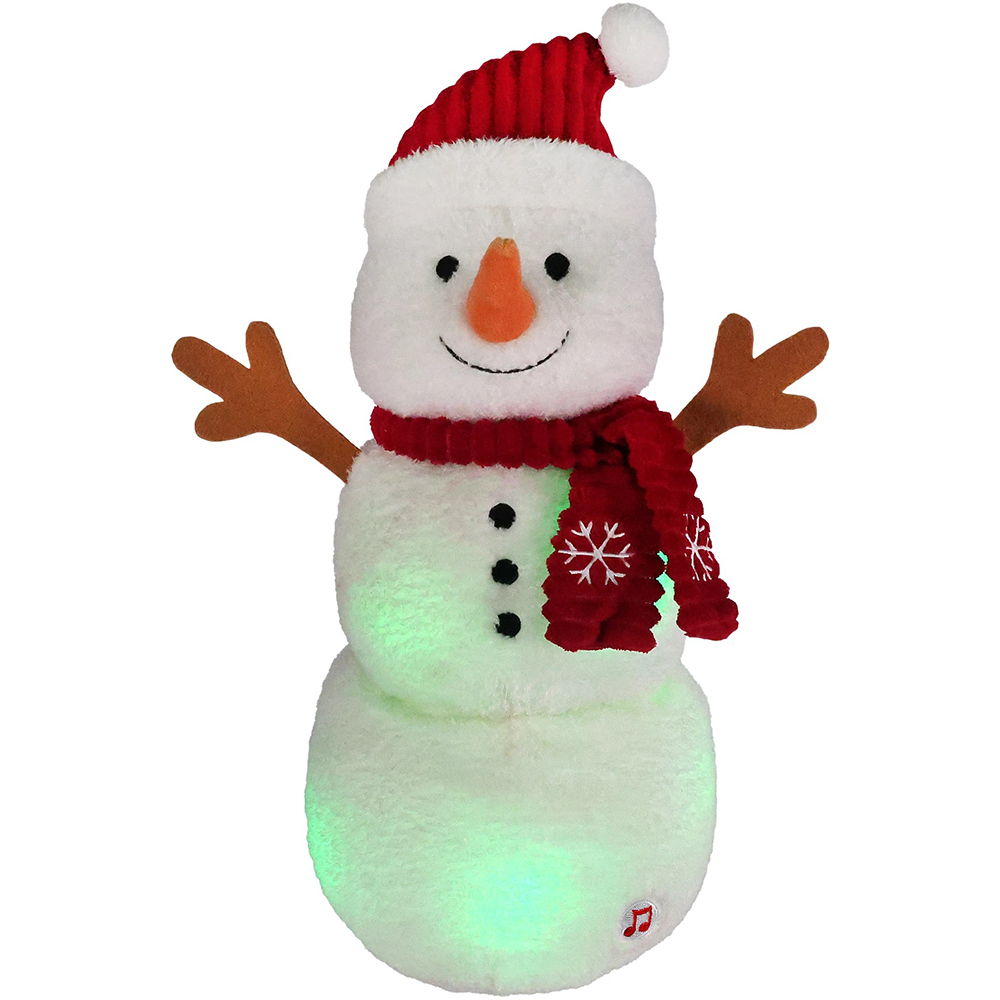 Decoratiune om de zapada cu sunete si lumini, 26.5 cm
