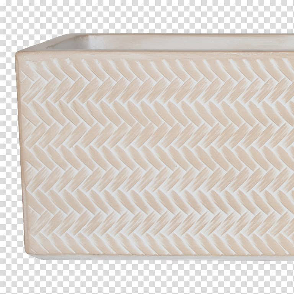 Jardiniera flori VERVE, lut, 60 x  17 cm, bej