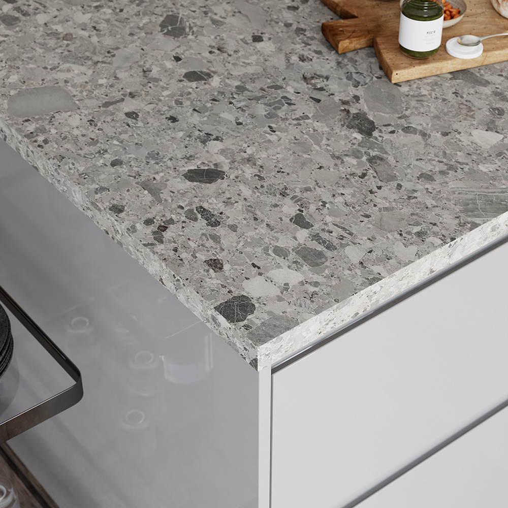 Blat bucatarie GOODHOME Ceppo, 300 x 62 x 3.8 cm, PAL, gri