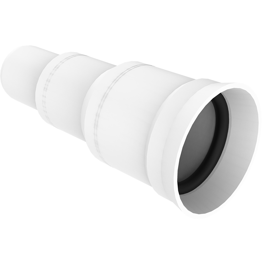 Reductie concentrica VALROM, polipropilena, diametru 50 mm, alb