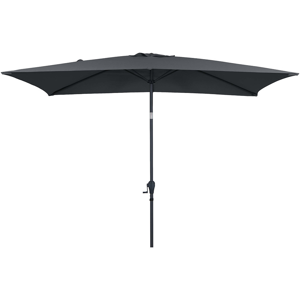 Umbrela gradina inclinabila GOODHOME Kasane, 3 x 2 m, UPF30, deschidere tip manivela, aluminiu si poliester, negru