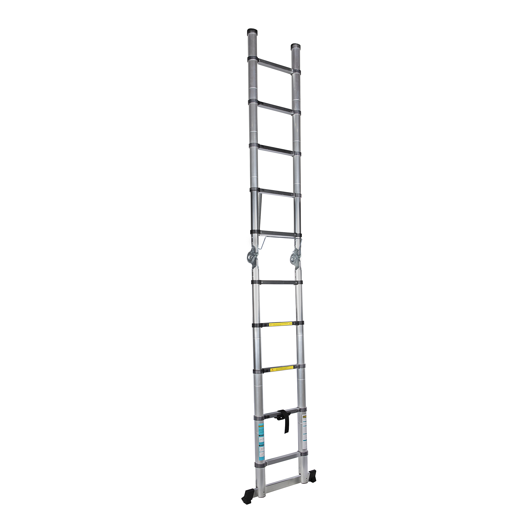 Scara telescopica aluminiu Micul Fermier, dubla, 10 trepte, 2 tronsoane, 3.2m