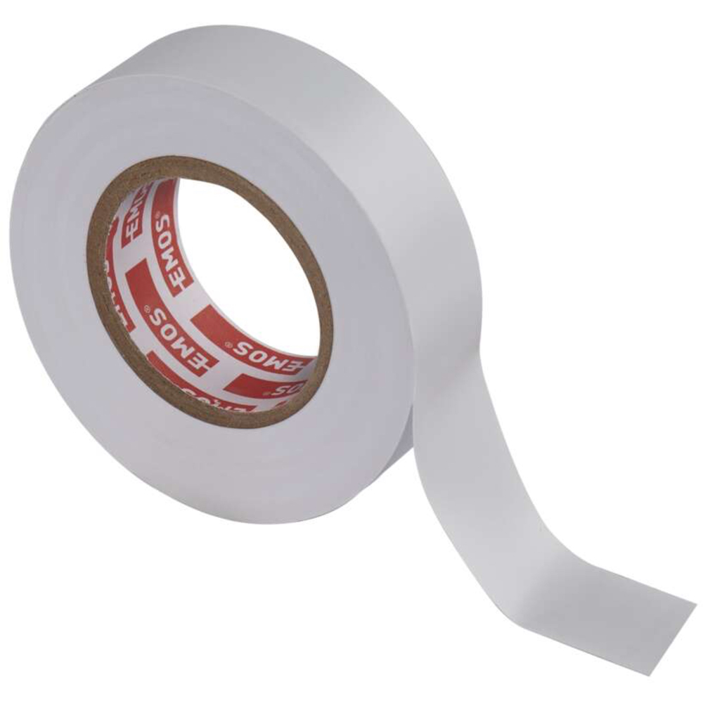 Banda izolatoare PVC EMOS, 19 x 0.13 mm, 20 m, alb
