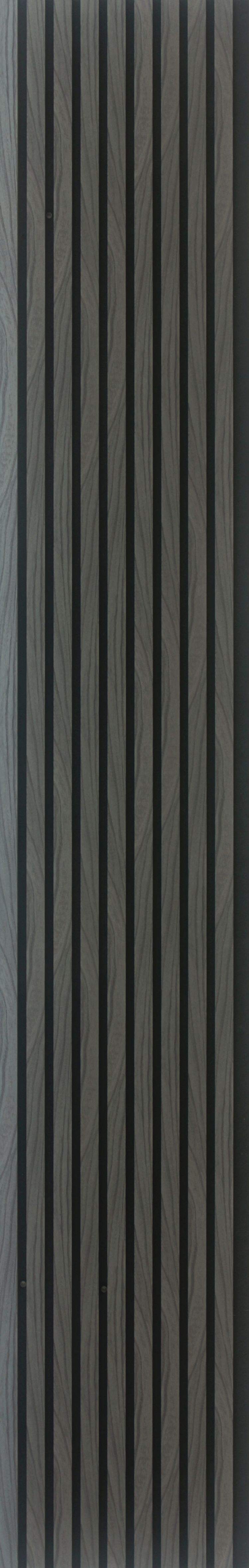 Panou riflaj pentru pereti si tavane VELTA DOORS, 60 x 260 cm, 1.56mp, MDF, negru
