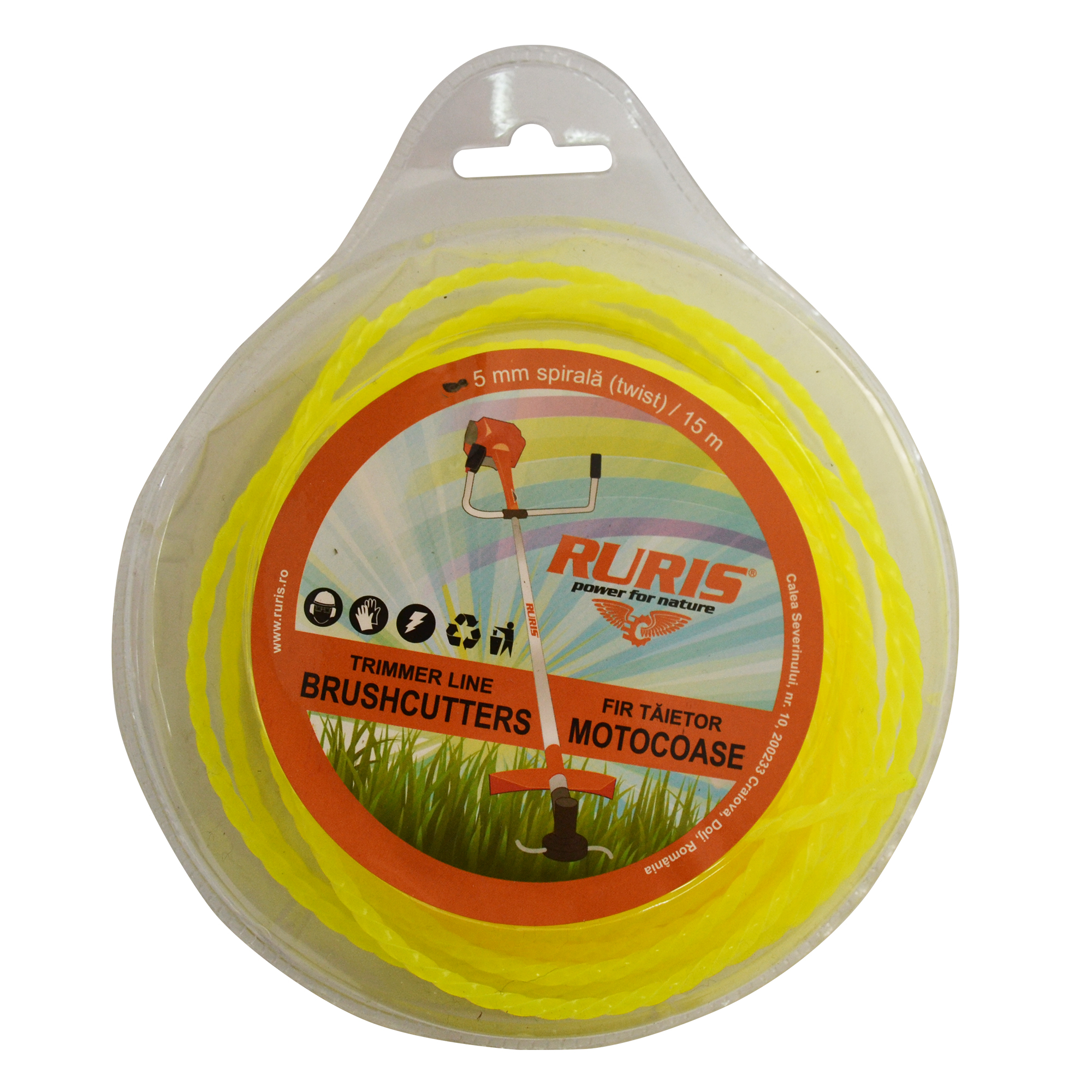 Fir motocoasa RURIS, 5mm, spirala, 15m