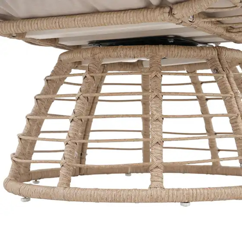 Scaun cuib ratan GOODHOME Omalos 101550296, maro