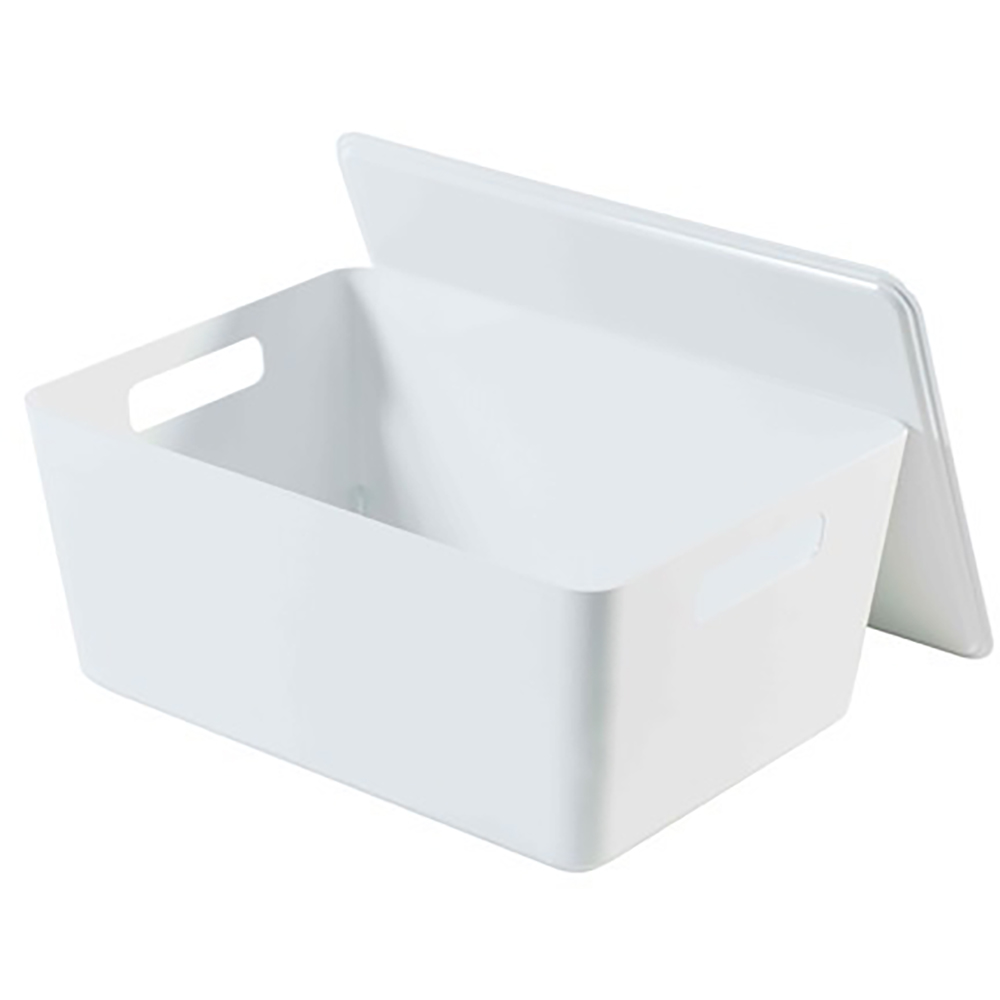 Cutie cu capac 32 x 24 x 14 cm, 10l, plastic, alb