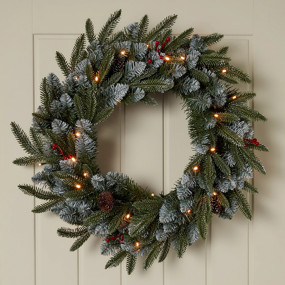 Coronita artificiala Blitzen, 50 cm