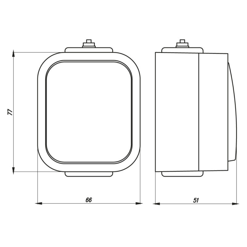 Intrerupator cap-scara IP-54, 10A, 250V,  universal gri