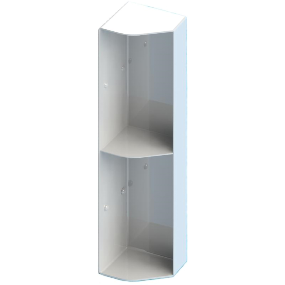 Raft de colt NIKIPLAST-M 02002, PVC, 13 x 11 x 55 cm, alb