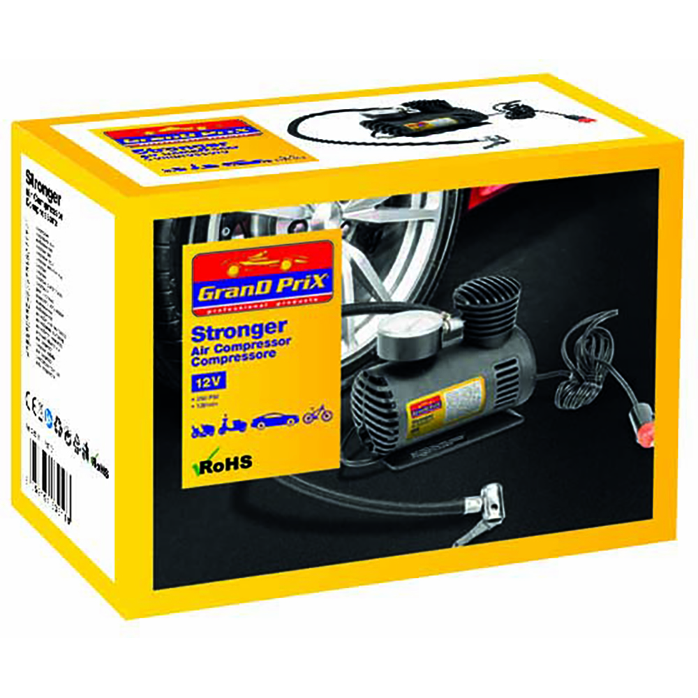 Compresor auto cu manometru GRAND PRIX Strong, 12V, 250psi