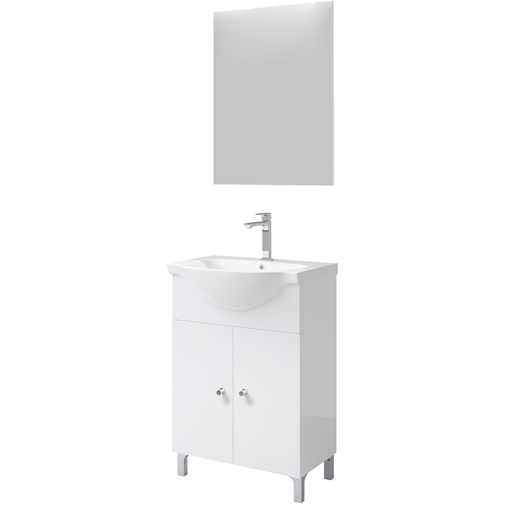 Set mobilier baie Best, 3 piese, 50 cm, alb