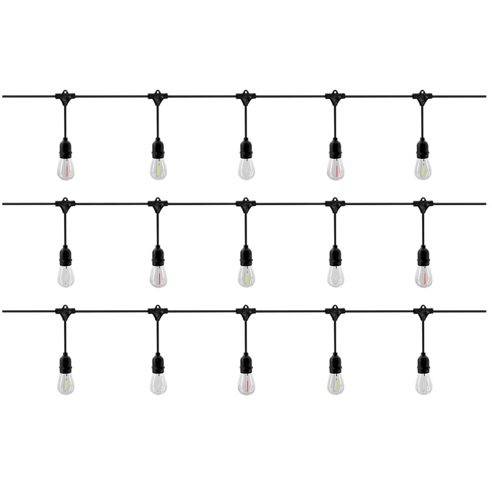 Ghirlanda decorativa Pandoro, 10m, negru