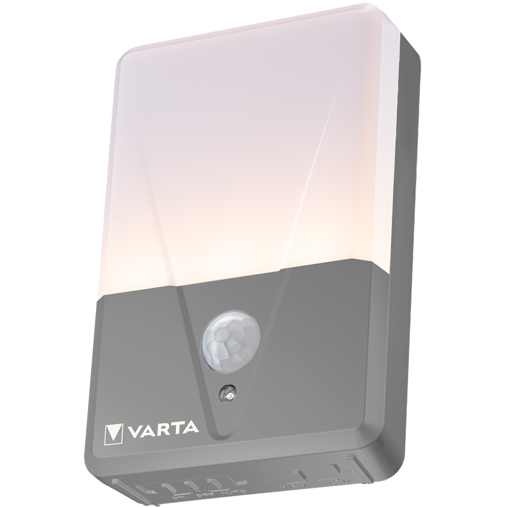 Lanterna camping VARTA Motion Sensor Outdoor Light, 3AAA, 40lm, lumina calda, IP44, gri