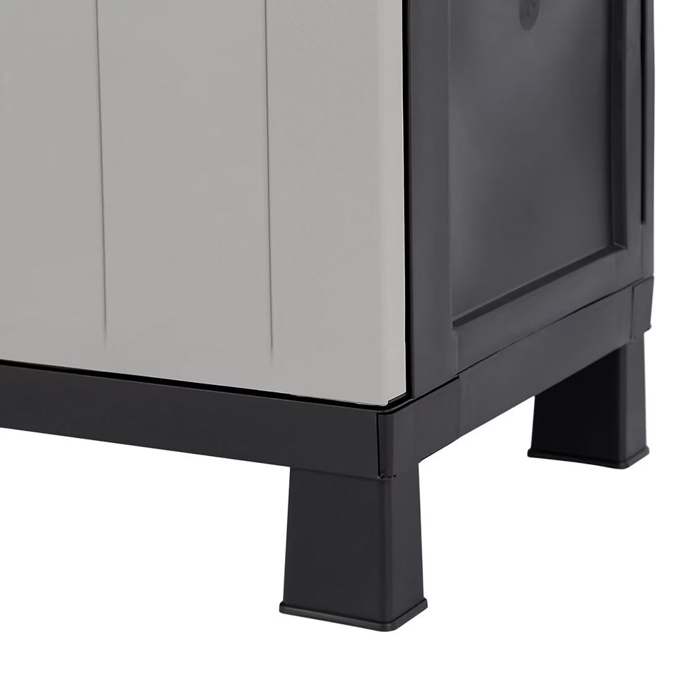 Dulap GOODHOME Links, plastic, 65 x 37 x 173 cm, gri-negru