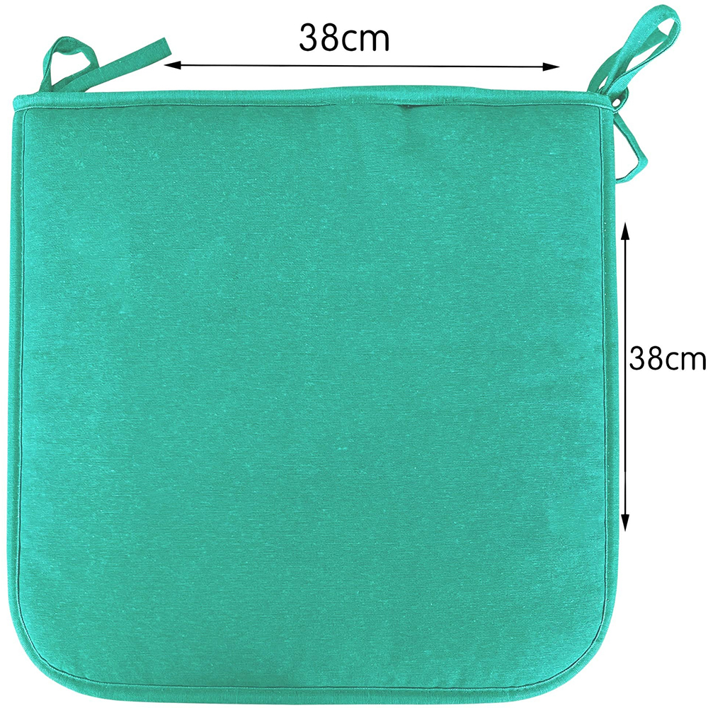 Perna patrata pentru scaun COCOS, 38 x 38 x 3 cm, bumbac si poliester, verde