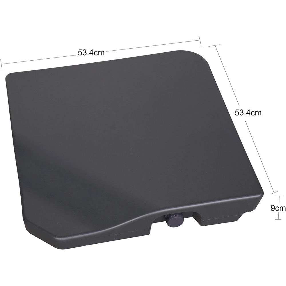Dala contragreutate suport umbrela GOODHOME Praden, 53.4 x 53.4 x 9 cm, 35kg, plastic, negru
