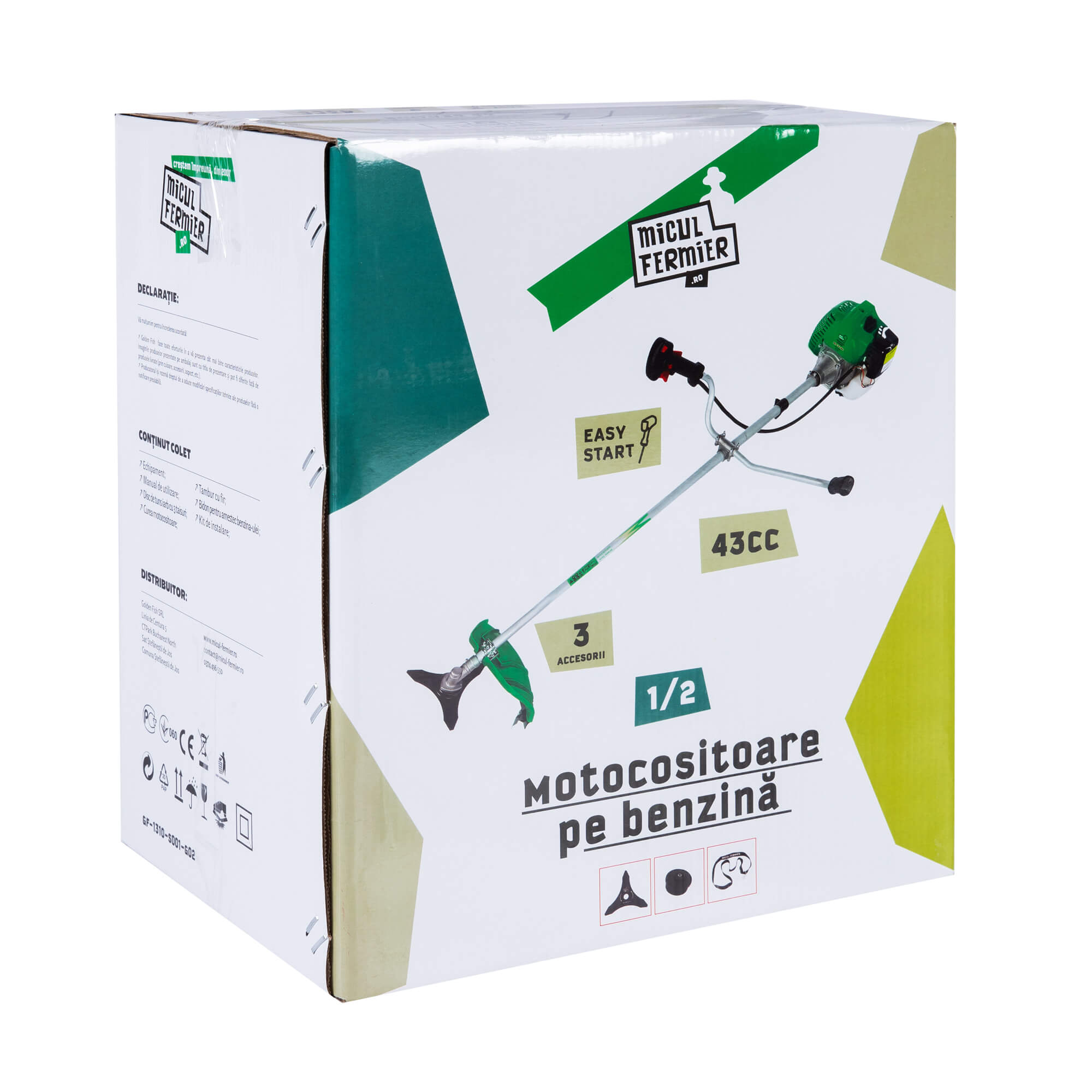 Motocoasa MICUL FERMIER GF-1310-S001-G02, 3.4CP, 43cc, latime de taiere 42cm