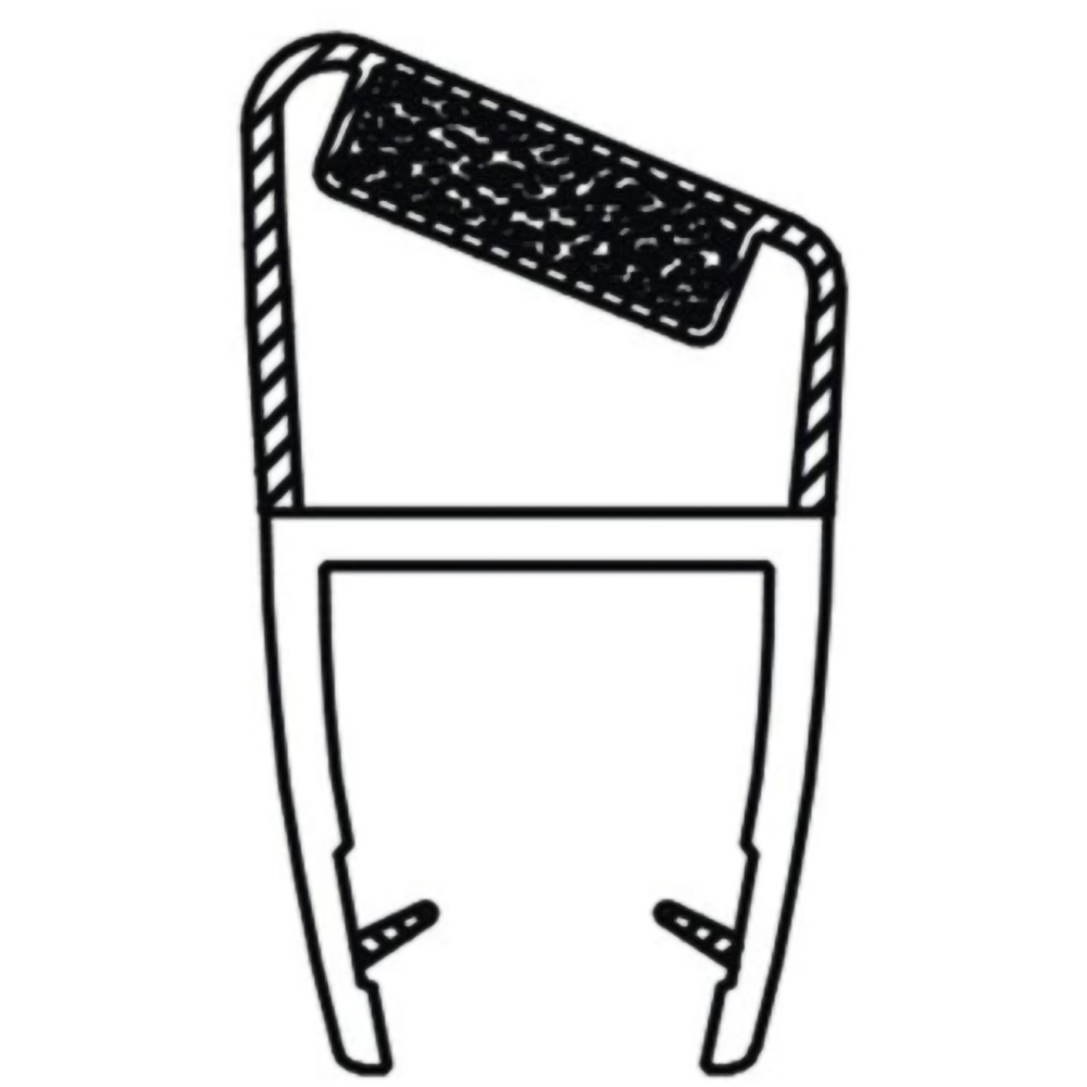 Cheder etansare magnetic SANOTECHNIK Q205, pentru sticla grosime 5mm, cabine semirotunde, 2 bucati