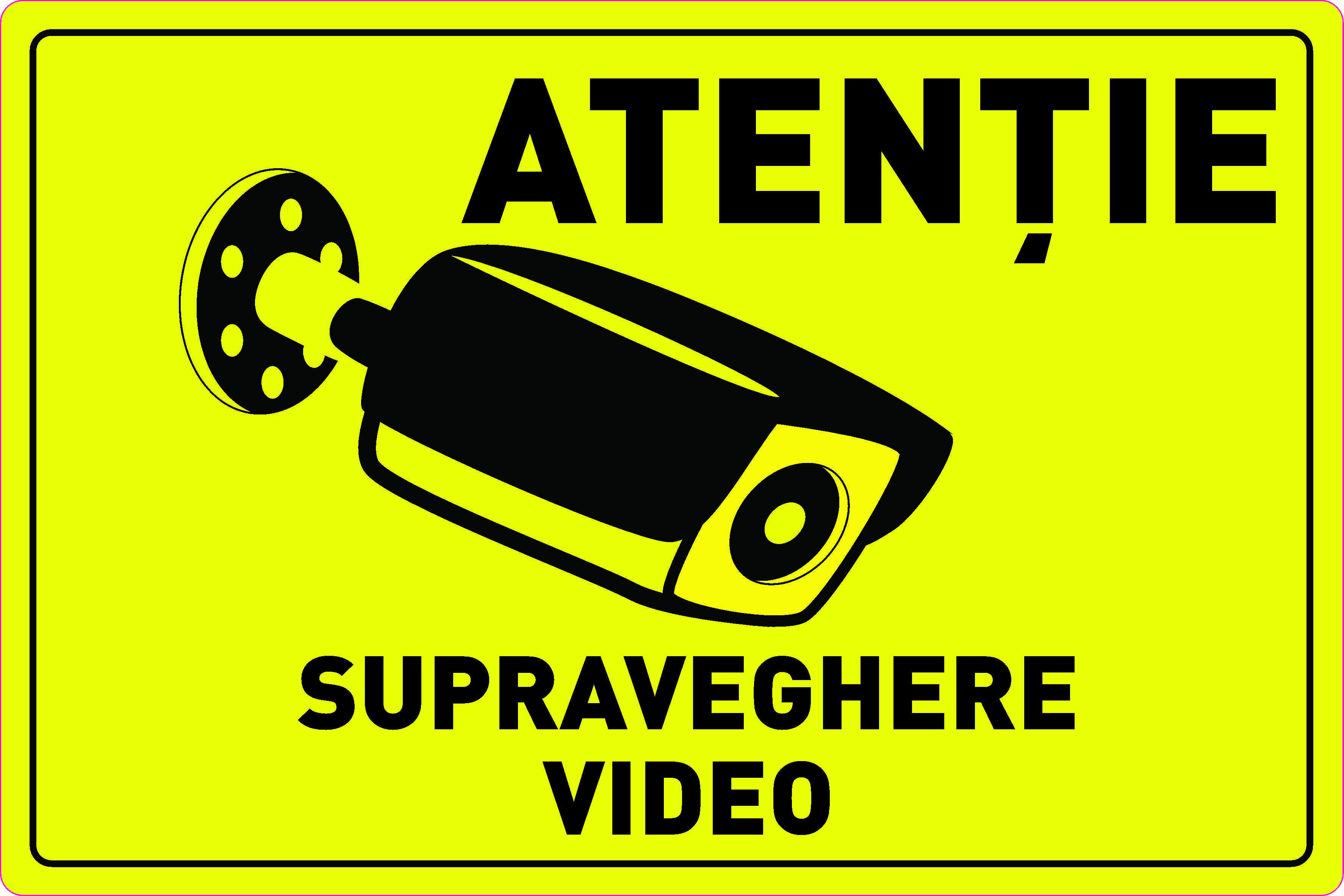 Indicator Supraveghere Video, 30x20 cm