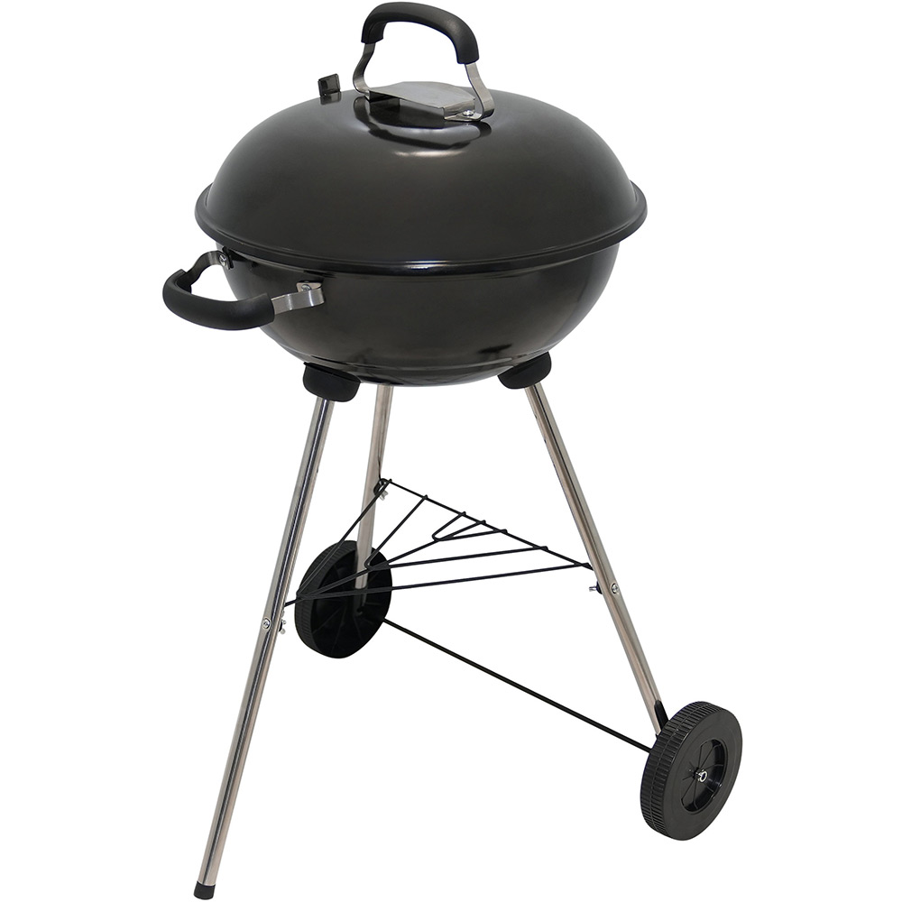 Gratar pe carbuni PAMOLA, D43 cm, 86.5 x 55.5 cm, otel, negru