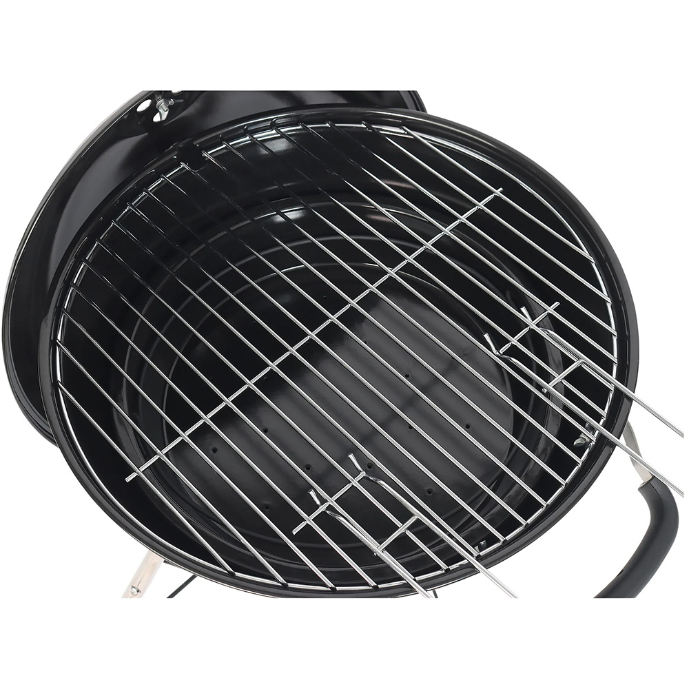 Gratar pe carbuni PAMOLA, D43 cm, 86.5 x 55.5 cm, otel, negru