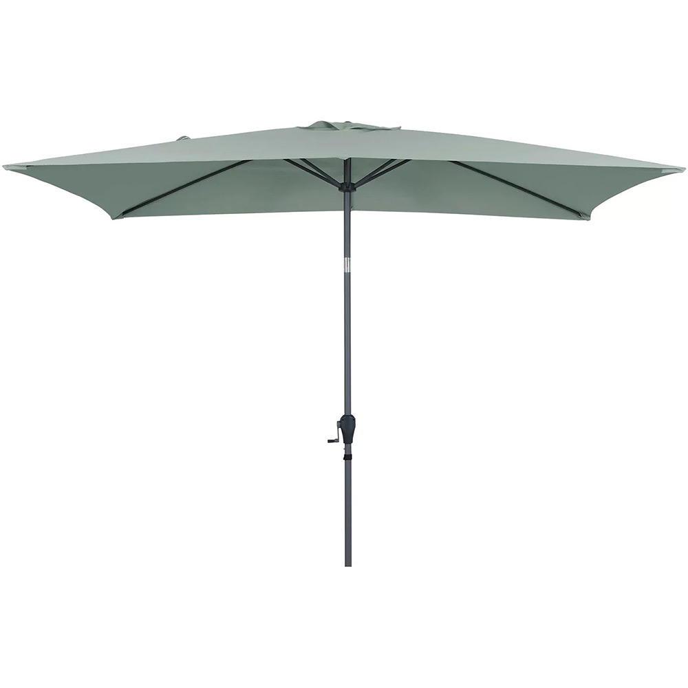 Umbrela gradina inclinabila GOODHOME Kasane, 3 x 2 m, UPF30, deschidere tip manivela, aluminiu si poliester, turcoaz