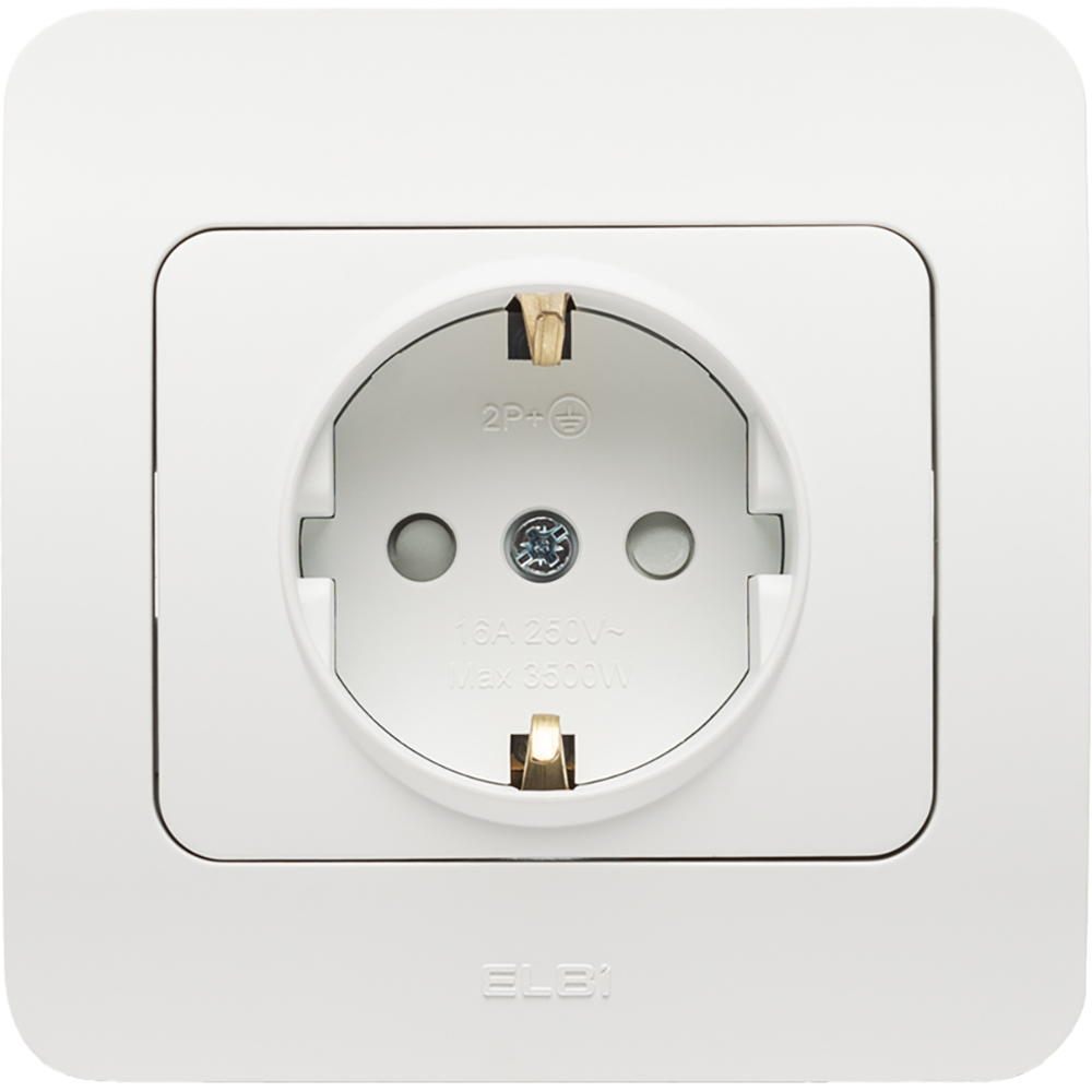 Priza electrica ELBI EL0072888, IP20, 16A, 220-240 V, alb