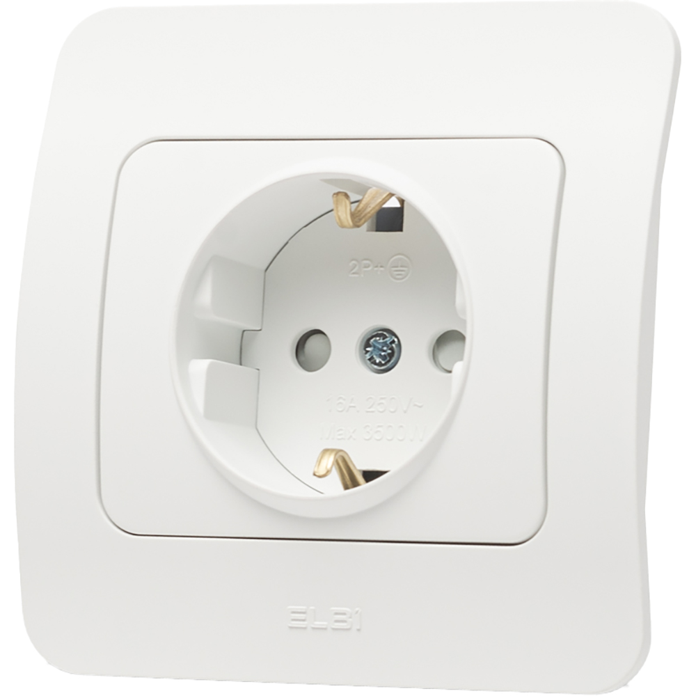 Priza electrica ELBI EL0072888, IP20, 16A, 220-240 V, alb