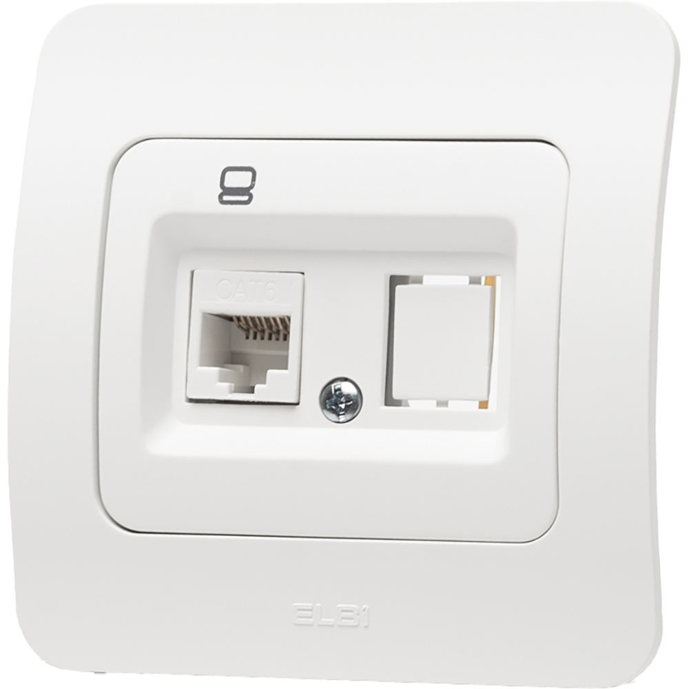 Priza internet ELBI EL0072894, IP20, alb