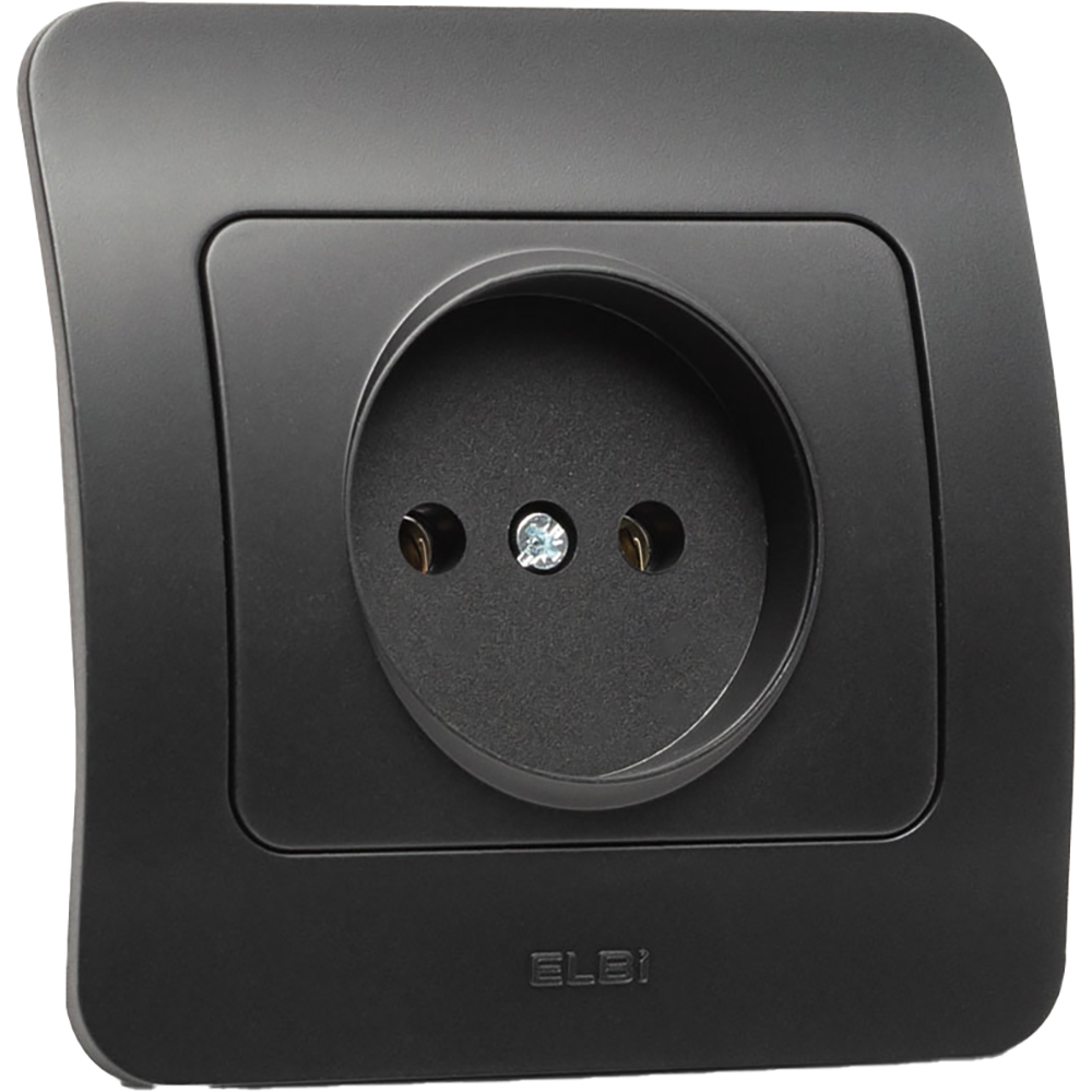 Priza electrica ELBI EL0072912, IP20, 16A, 220-240 V, negru mat
