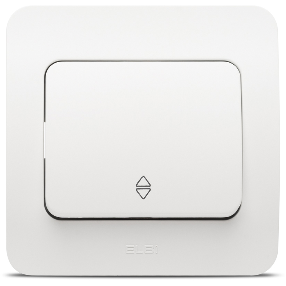 Intrerupator cap-scara ELBI, 1 modul, IP20, alb